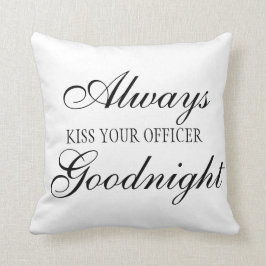 Kyssa alltid ditt kommenderar Goodnight kvadrerar Kudde