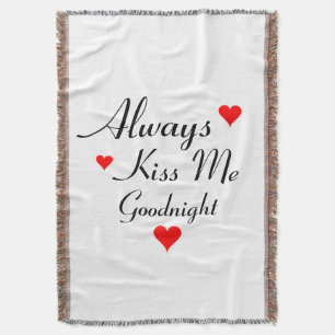KYSSA ALLTID MIG GOODNIGHT den romantiska Mysfilt