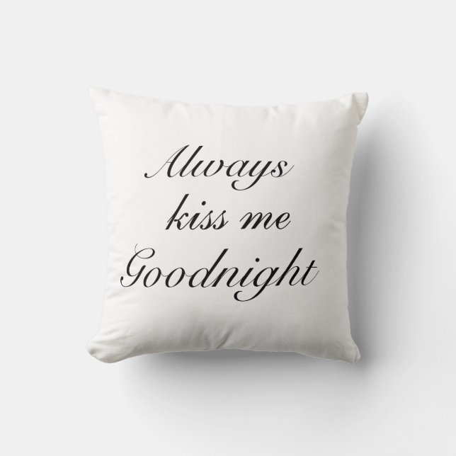 Kyssa alltid mig goodnight kudder kudde (Framsida)