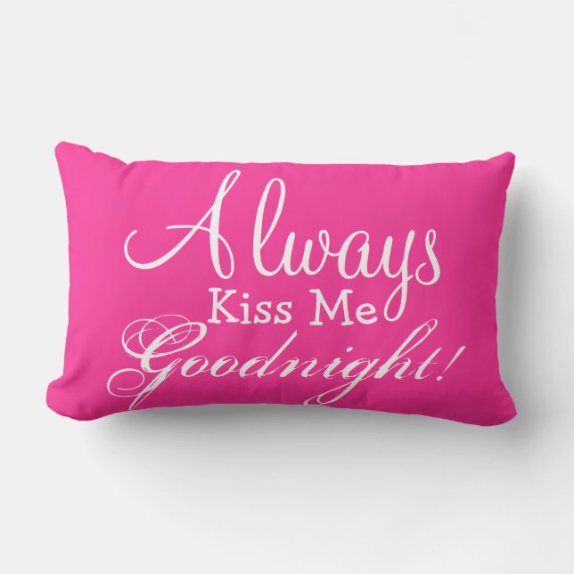 KYSSA ALLTID MIG GOODNIGHT Lumbardekorativ kudde (Framsida)