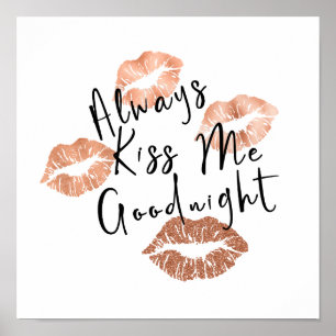 Kyssa alltid mig Goodnight med kyssaffischen Poster