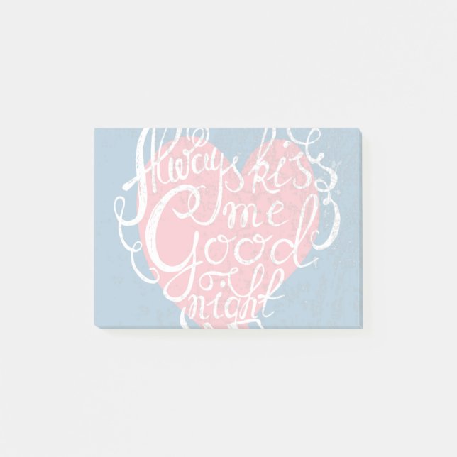 Kyssa alltid mig Goodnight Post-it Block (Framsida)