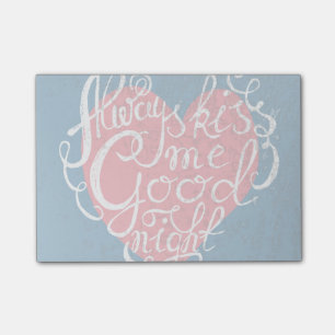 Kyssa alltid mig Goodnight Post-it Block