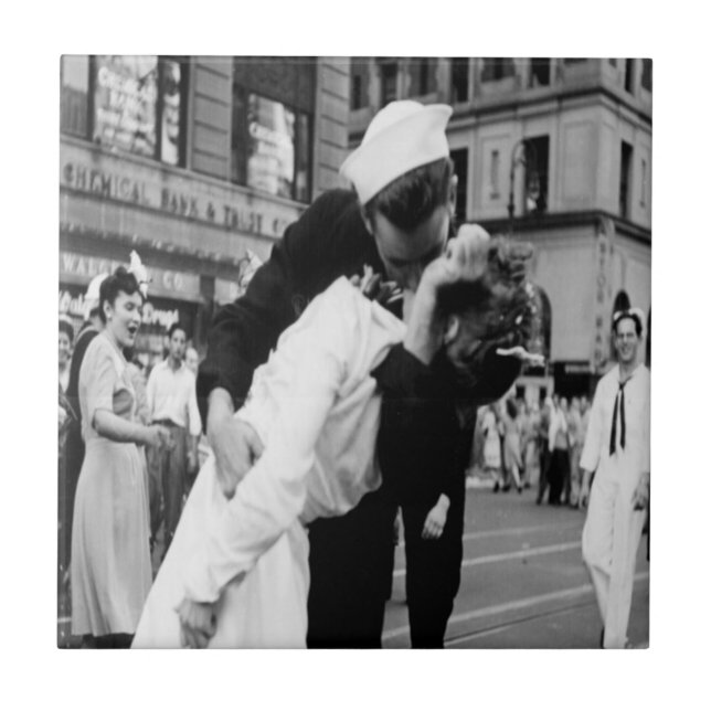 Kyssa Couple.Hug-kyssen belägga med tegel Kakelplatta (Framsidan)