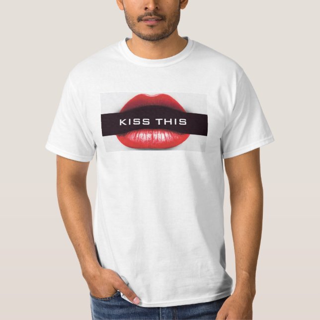 Kyssa detta - fläktmanen! tee shirt (Framsida)