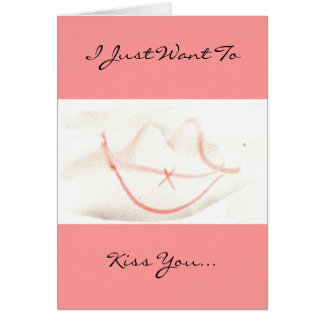 kyssa dig hälsningskort