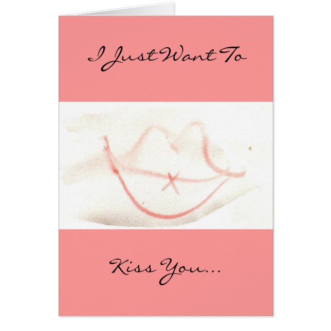 kyssa dig hälsningskort (Framsidan)