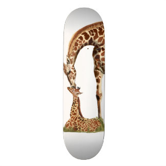 Kyssa för giraff- och bebiskalv skateboard bräda 19,5 cm