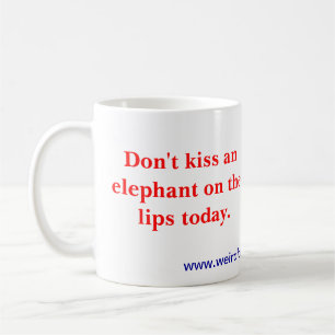 Kyssa inte en elefant (muggen) kaffemugg