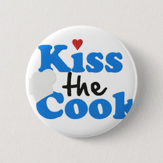 Kyssa kocken knapp (Framsida)