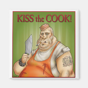 Kyssa kocken magnet