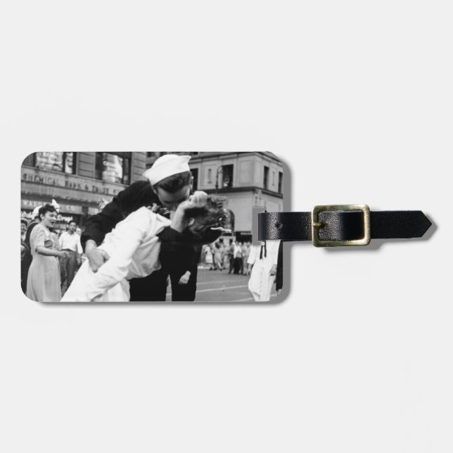 Kyssa krig Goodbye kvadrera stundom Bagagebricka (Horisontell Framsida)