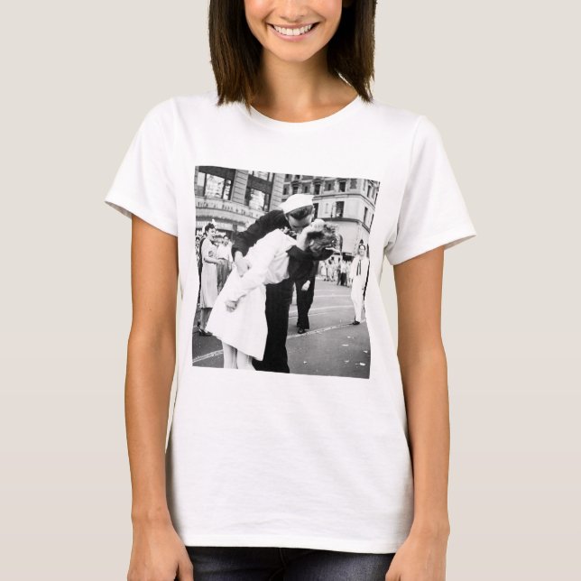 Kyssa krig Goodbye T Shirt (Framsida)