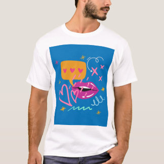 kyssa läppar t shirt