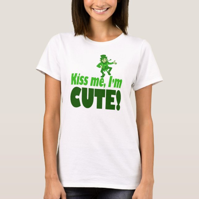 Kyssa mig den gulliga I-förmiddagen T Shirt (Framsida)