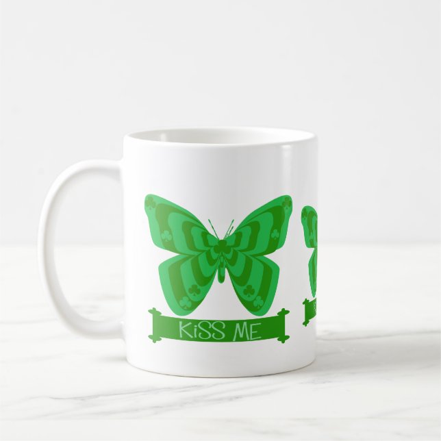 Kyssa mig den irländska fjärilen kaffemugg (Vänster)