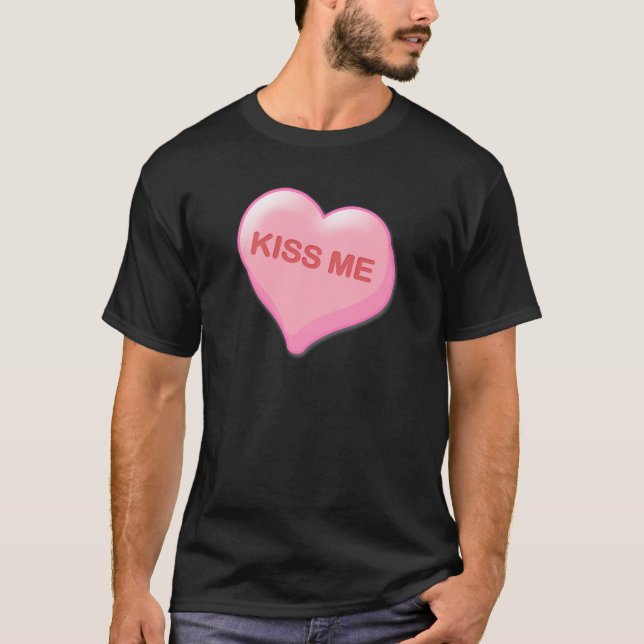 Kyssa mig godishjärta tee shirt (Framsida)