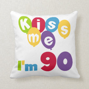 Kyssa mig I-förmiddagen 90 födelsedagT-tröja oc Kudde