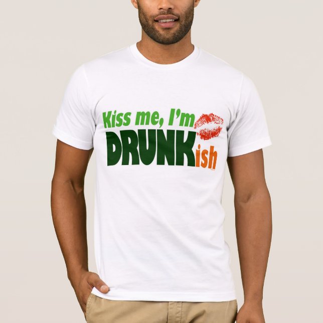 Kyssa mig I-förmiddagen Drunkish Tee (Framsida)