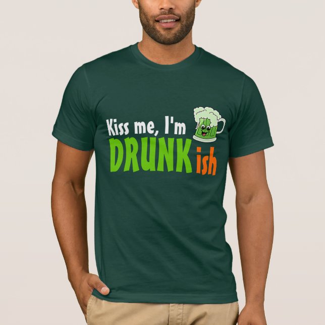 Kyssa mig I-förmiddagen Drunkish Tee (Framsida)