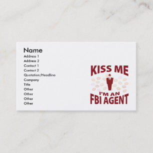 Kyssa mig I-förmiddagen en FBI-agent Visitkort
