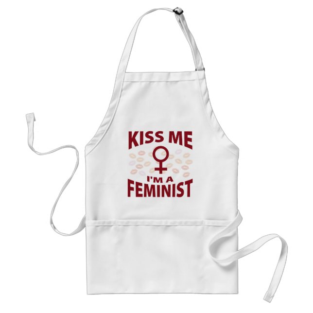 Kyssa mig I-förmiddagen en feminist Förkläde (Framsidan)