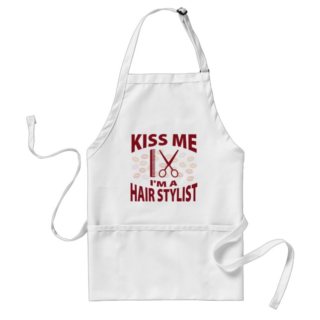 Kyssa mig I-förmiddagen en hårstylist Förkläde (Framsidan)