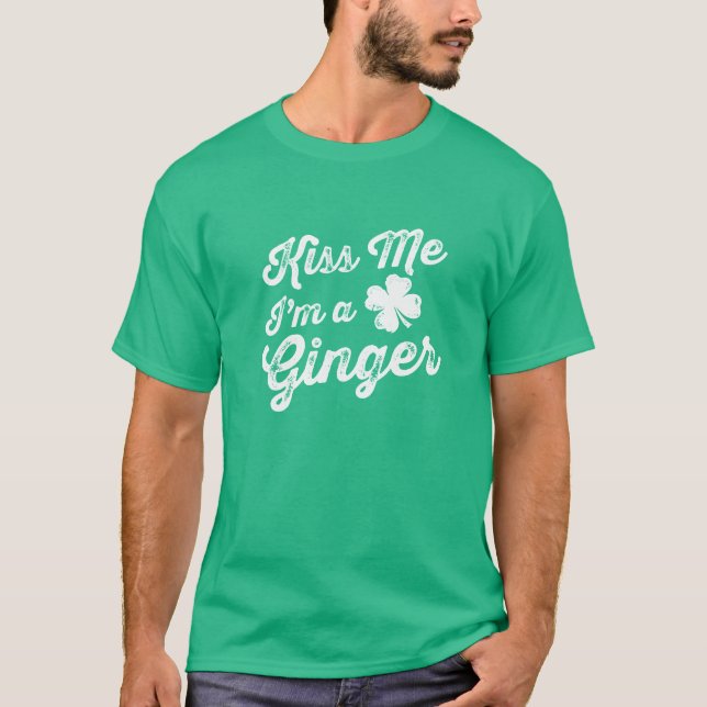 Kyssa mig I-förmiddagen en ingefära! Tee Shirt (Framsida)