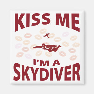 Kyssa mig I-förmiddagen en Skydiver Magnet