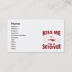 Kyssa mig I-förmiddagen en Skydiver Visitkort