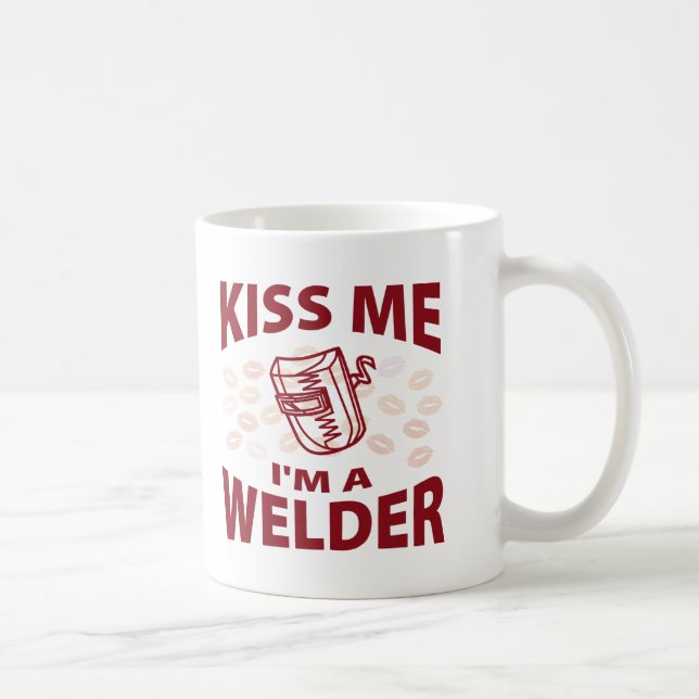 Kyssa mig I-förmiddagen en Welder Kaffemugg (Höger)