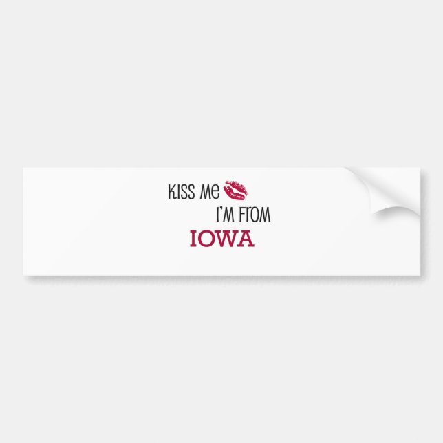 Kyssa mig I-förmiddagen från IOWA Bildekal (Framsidan)