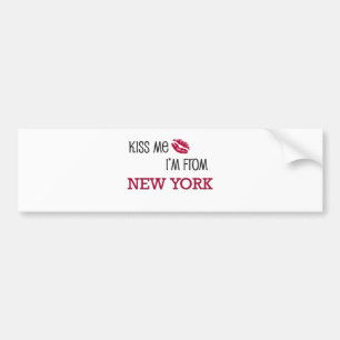 Kyssa mig I-förmiddagen från NEW YORK Bildekal