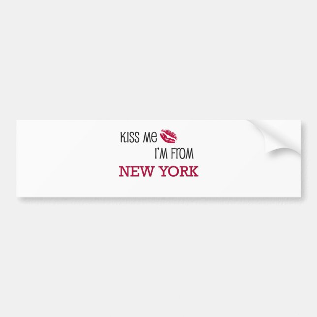 Kyssa mig I-förmiddagen från NEW YORK Bildekal (Framsidan)