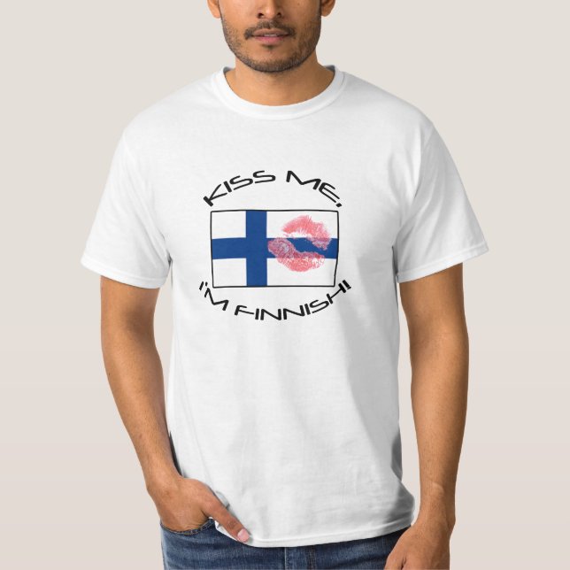 Kyssa mig, I-förmiddagfinska! Tee Shirt (Framsida)