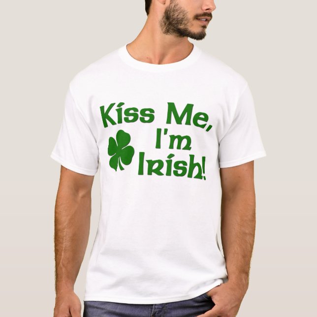 Kyssa mig I-förmiddagirländare T-shirt (Framsida)