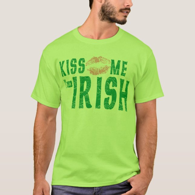 Kyssa mig I-förmiddagirländare Tee Shirt (Framsida)