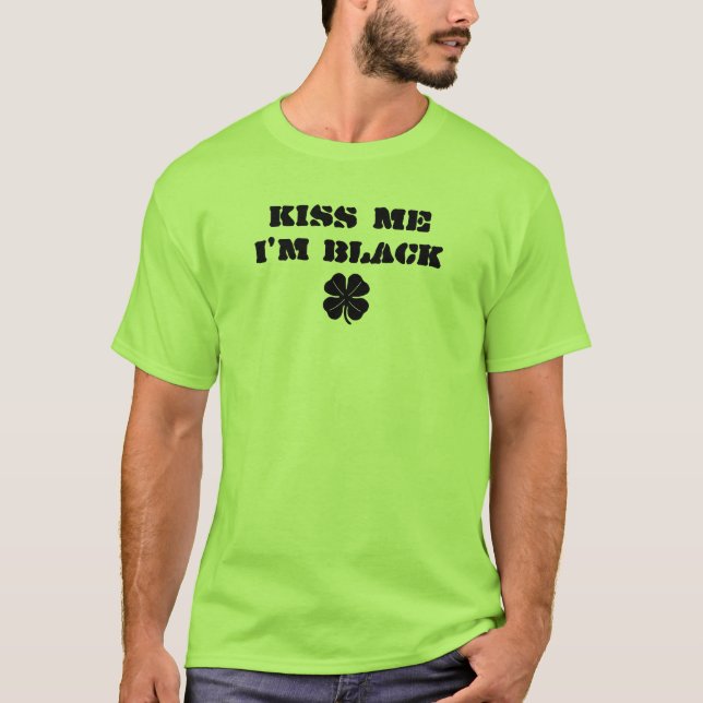Kyssa mig I-förmiddagsvarten Tee Shirt (Framsida)