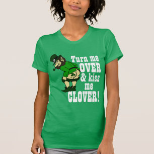 Kyssa mig irländsk klöver t-shirt