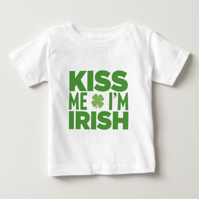 Kyssa mig irländska Sts Patrick för I-förmiddagen Tee Shirt (Framsida)