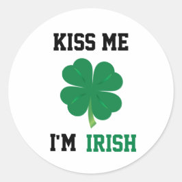 Kyssa mig klistermärkear för I-förmiddagirländare Runt Klistermärke