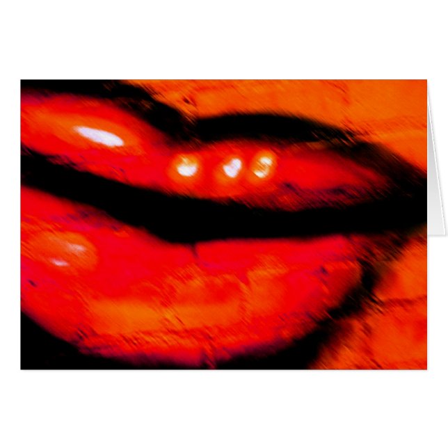 Kyssa mig kortet hälsningskort (Framsidan Horizontal)