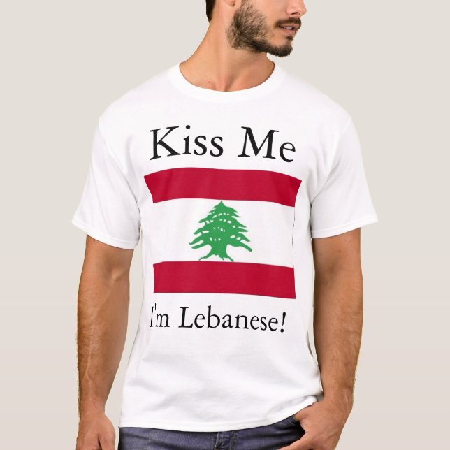 Kyssa mig - libanesen tee shirt (Framsida)
