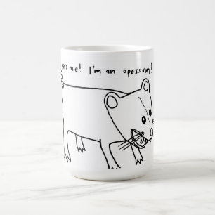 kyssa mig! Mig förmiddag en pungråtta!! Kaffemugg