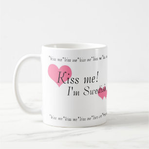 Kyssa mig! Mig förmiddagsvenskmugg Kaffemugg