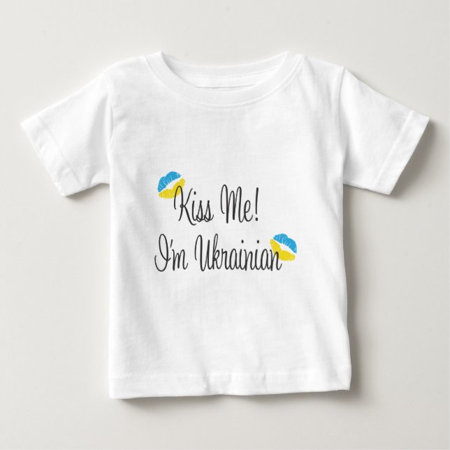Kyssa mig! Mig förmiddagukrainare T-shirt (Framsida)