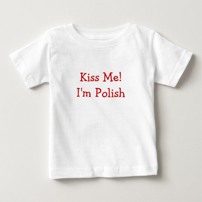 Kyssa mig! Mig polsk förmiddag T-shirt (Framsida)