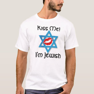 Kyssa mig! Mig rolig judisk T-tröja för förmiddag T-shirt