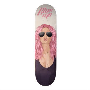 Kyssa mig mini skateboard bräda 18,5 cm