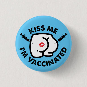 kyssa mig om jag vaccinerade rolig stumvaccinering knapp
